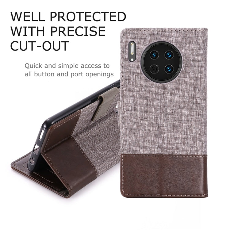 For Huawei Mate 30 MUMXA MX102 Horizontal Flip Canvas Stitching Leather Case with Holder & Card Slots & Wallet