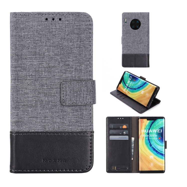 For Huawei Mate 30 Pro MUMXA MX102 Horizontal Flip Canvas Stitching Leather Case with Holder & Card Slots & Wallet