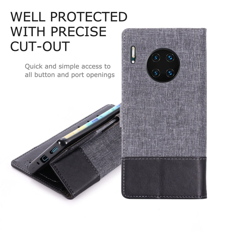 For Huawei Mate 30 Pro MUMXA MX102 Horizontal Flip Canvas Stitching Leather Case with Holder & Card Slots & Wallet