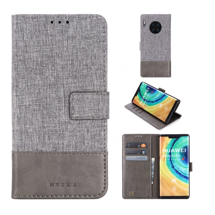 For Huawei Mate 30 Pro MUMXA MX102 Horizontal Flip Canvas Stitching Leather Case with Holder & Card Slots & Wallet