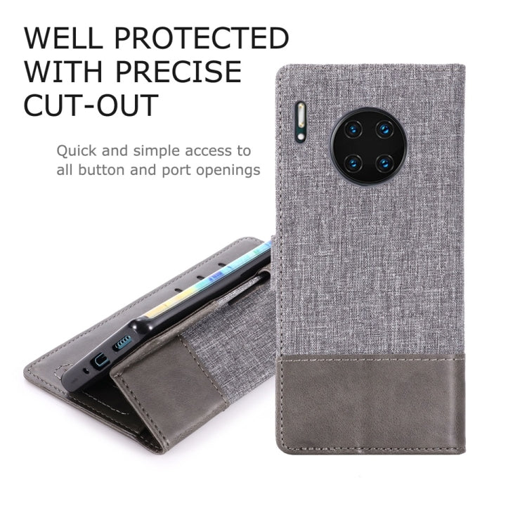 For Huawei Mate 30 Pro MUMXA MX102 Horizontal Flip Canvas Stitching Leather Case with Holder & Card Slots & Wallet