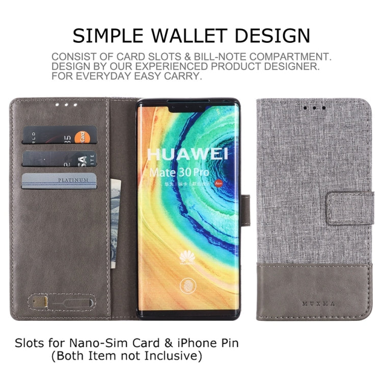 For Huawei Mate 30 Pro MUMXA MX102 Horizontal Flip Canvas Stitching Leather Case with Holder & Card Slots & Wallet