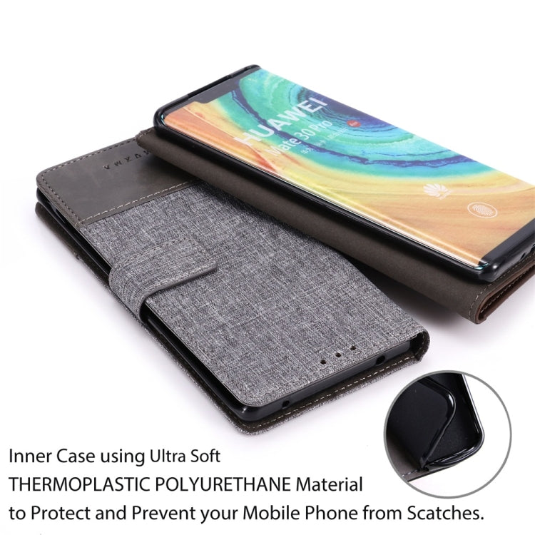 For Huawei Mate 30 Pro MUMXA MX102 Horizontal Flip Canvas Stitching Leather Case with Holder & Card Slots & Wallet