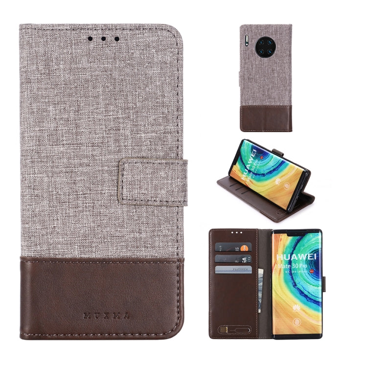 For Huawei Mate 30 Pro MUMXA MX102 Horizontal Flip Canvas Stitching Leather Case with Holder & Card Slots & Wallet
