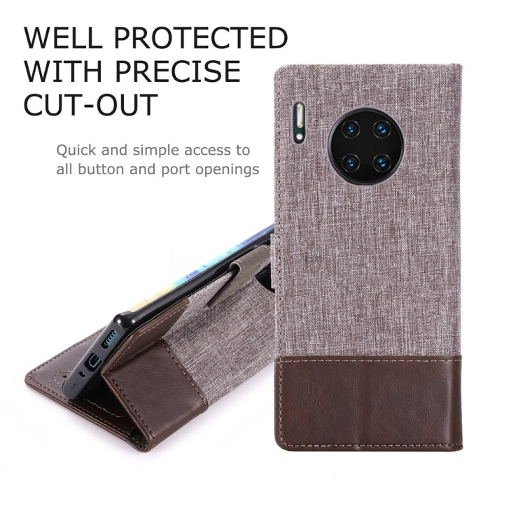 For Huawei Mate 30 Pro MUMXA MX102 Horizontal Flip Canvas Stitching Leather Case with Holder & Card Slots & Wallet