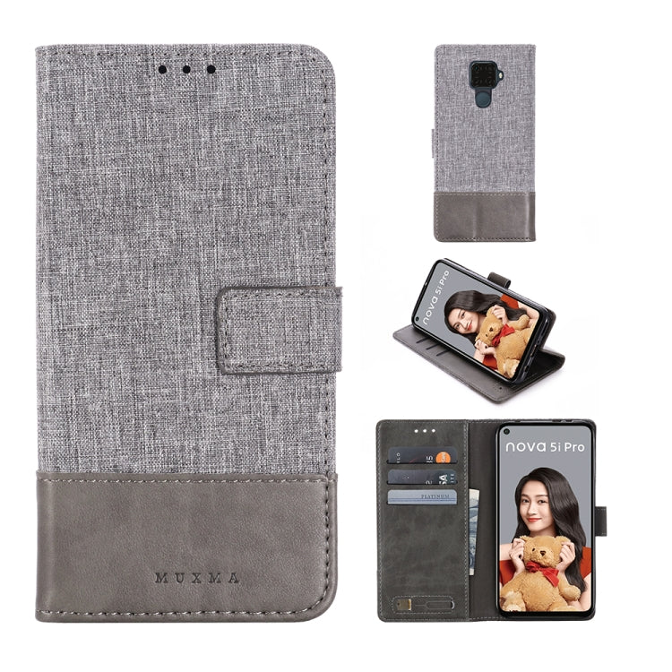 For Huawei Nova 5i Pro MUMXA MX102 Horizontal Flip Canvas Stitching Leather Case with Holder & Card Slots & Wallet