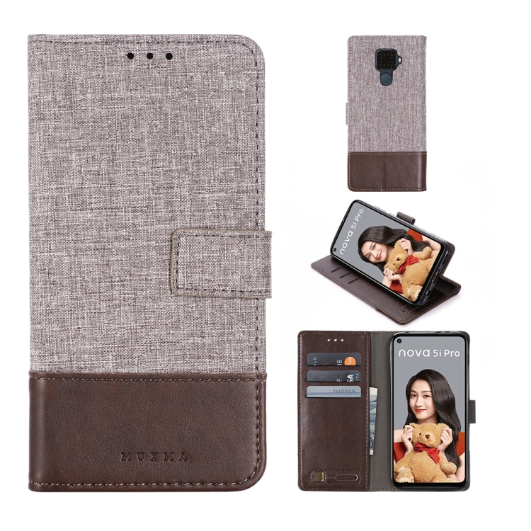 For Huawei Nova 5i Pro MUMXA MX102 Horizontal Flip Canvas Stitching Leather Case with Holder & Card Slots & Wallet