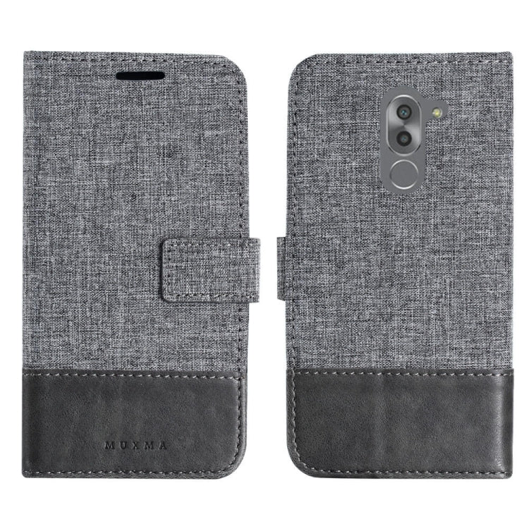 For Huawei Mate 9 Lite MUMXA MX102 Horizontal Flip Canvas Stitching Leather Case with Holder & Card Slots & Wallet
