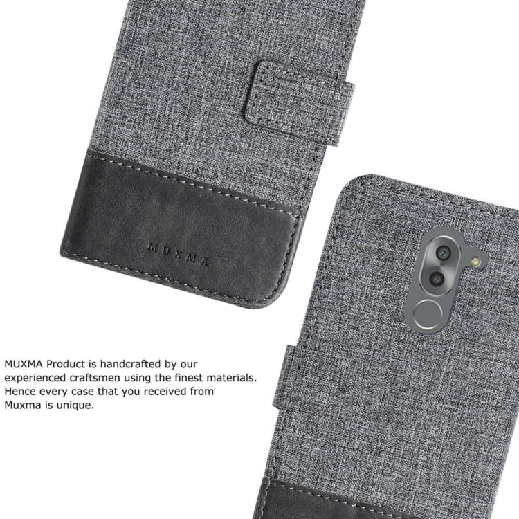 For Huawei Mate 9 Lite MUMXA MX102 Horizontal Flip Canvas Stitching Leather Case with Holder & Card Slots & Wallet