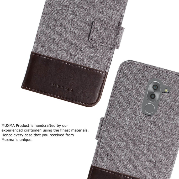 For Huawei Mate 9 Lite MUMXA MX102 Horizontal Flip Canvas Stitching Leather Case with Holder & Card Slots & Wallet