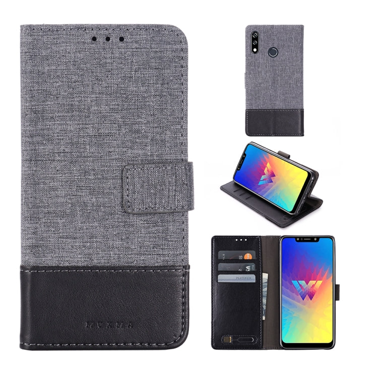 For LG W10 MUMXA MX102 Horizontal Flip Canvas Stitching Leather Case with Holder & Card Slots & Wallet