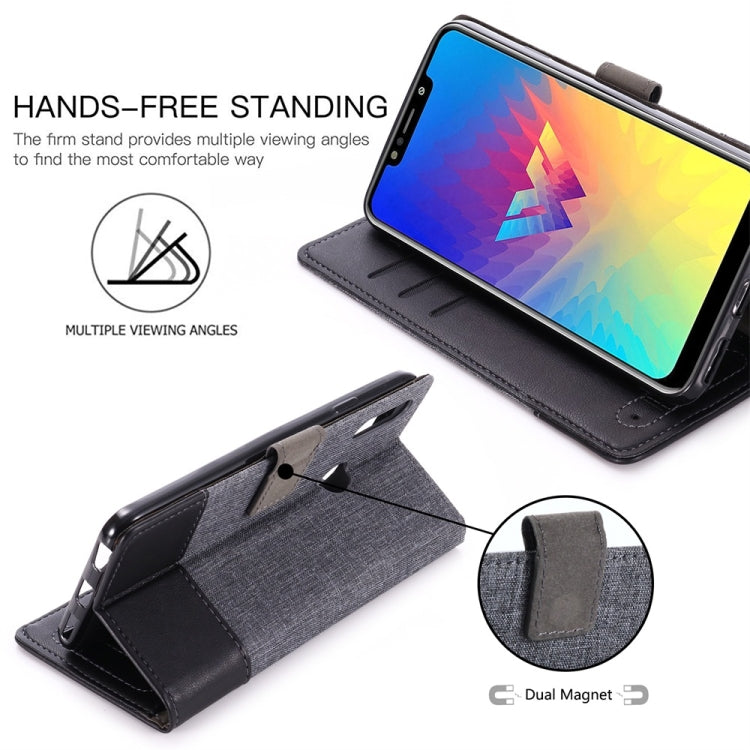 For LG W10 MUMXA MX102 Horizontal Flip Canvas Stitching Leather Case with Holder & Card Slots & Wallet