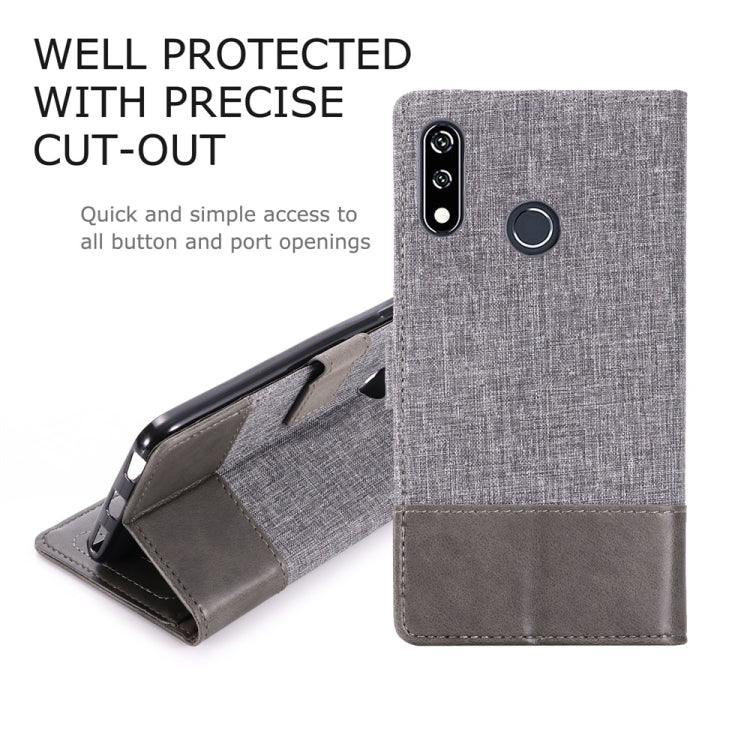 For LG W10 MUMXA MX102 Horizontal Flip Canvas Stitching Leather Case with Holder & Card Slots & Wallet