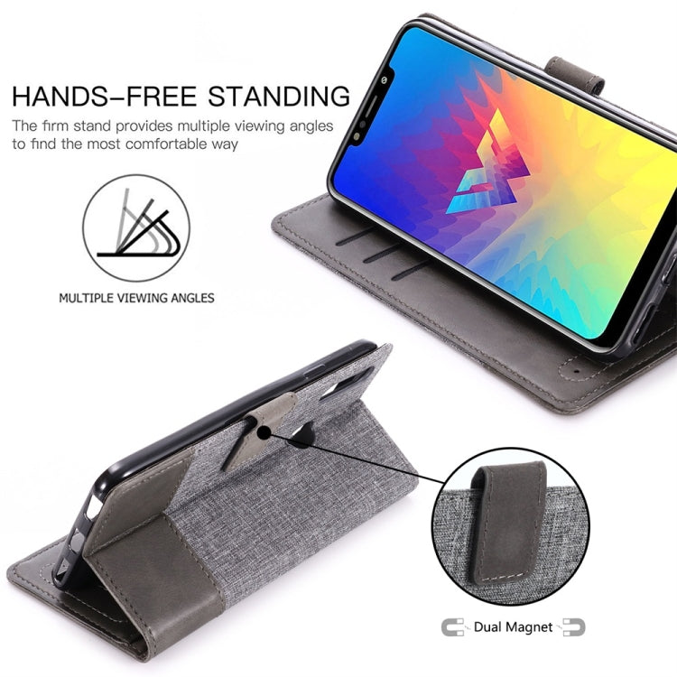 For LG W10 MUMXA MX102 Horizontal Flip Canvas Stitching Leather Case with Holder & Card Slots & Wallet