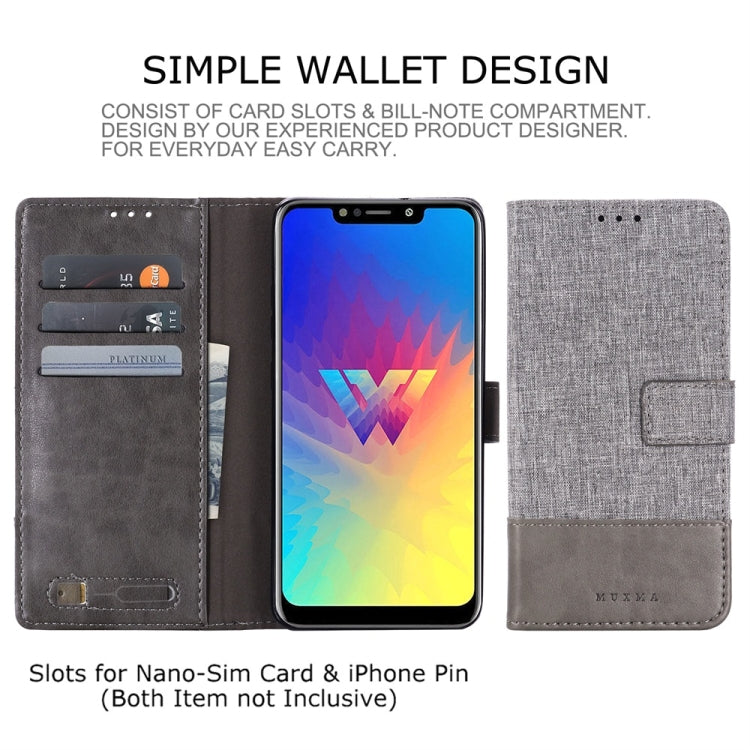 For LG W10 MUMXA MX102 Horizontal Flip Canvas Stitching Leather Case with Holder & Card Slots & Wallet