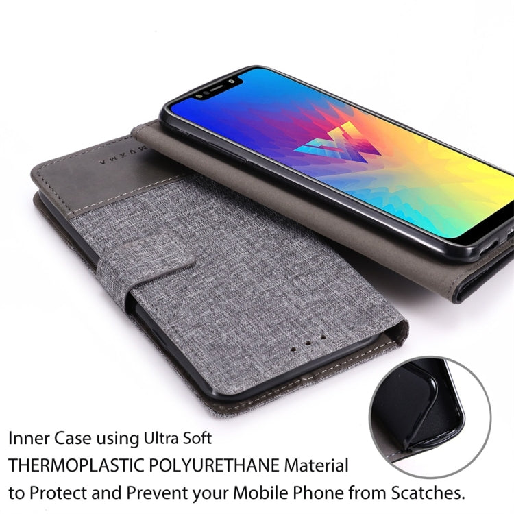 For LG W10 MUMXA MX102 Horizontal Flip Canvas Stitching Leather Case with Holder & Card Slots & Wallet