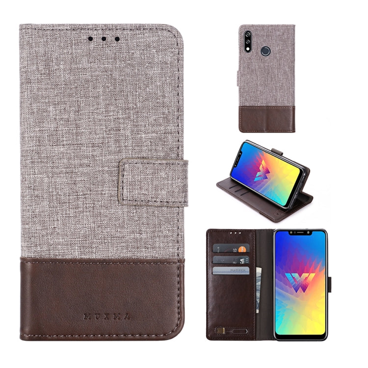 For LG W10 MUMXA MX102 Horizontal Flip Canvas Stitching Leather Case with Holder & Card Slots & Wallet
