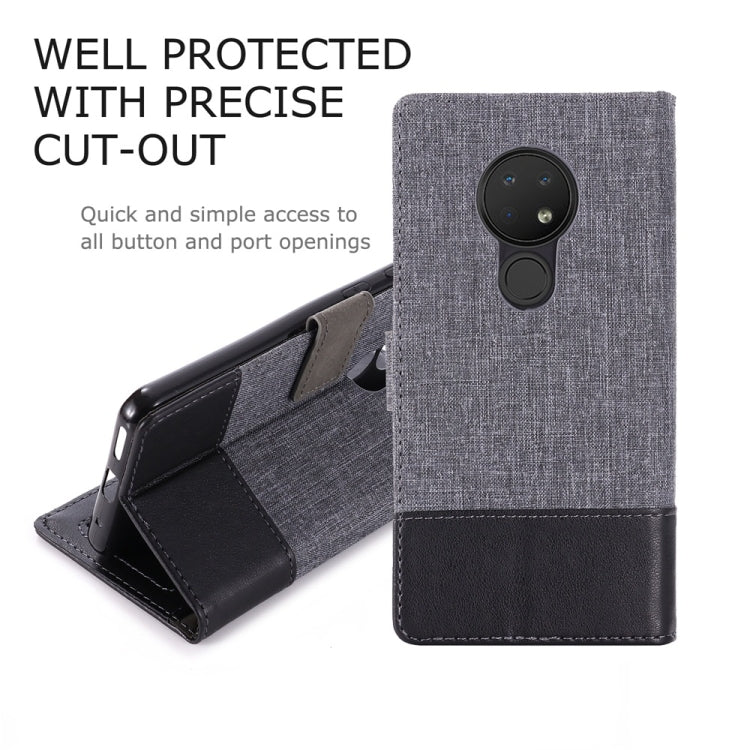 For Nokia 6.2 MUMXA MX102 Horizontal Flip Canvas Stitching Leather Case with Holder & Card Slots & Wallet