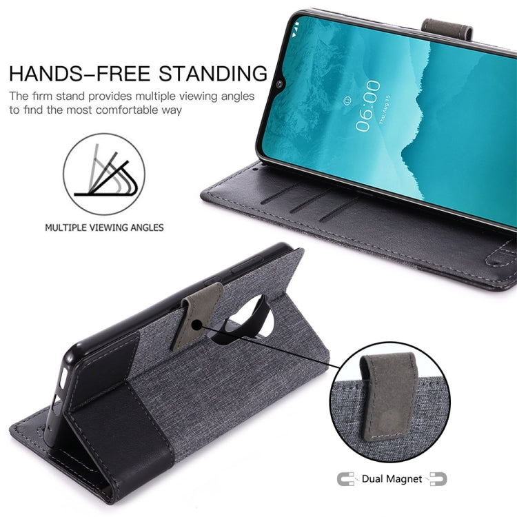 For Nokia 6.2 MUMXA MX102 Horizontal Flip Canvas Stitching Leather Case with Holder & Card Slots & Wallet