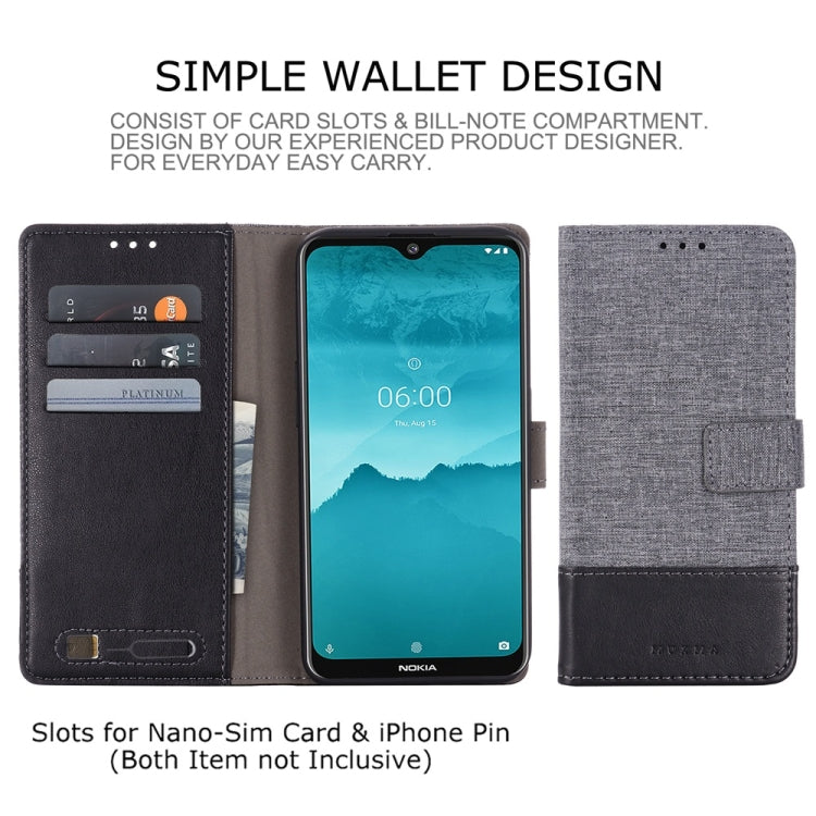For Nokia 6.2 MUMXA MX102 Horizontal Flip Canvas Stitching Leather Case with Holder & Card Slots & Wallet