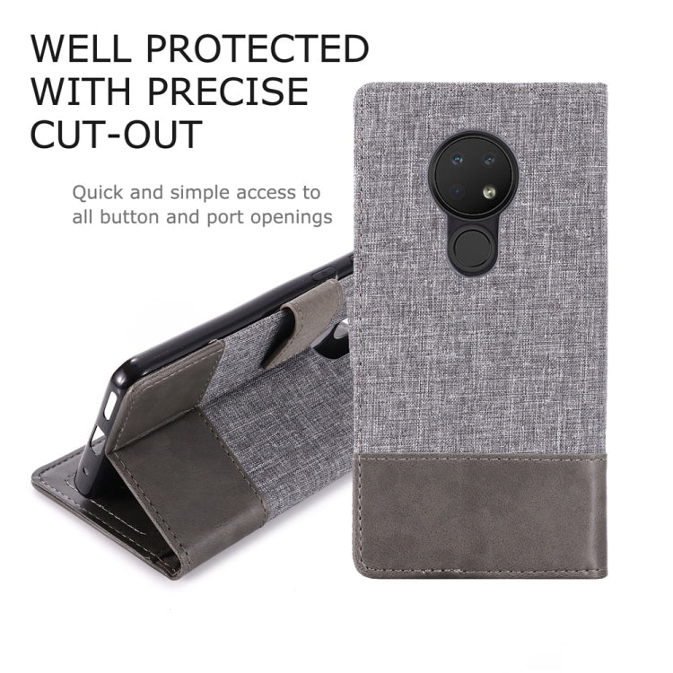 For Nokia 6.2 MUMXA MX102 Horizontal Flip Canvas Stitching Leather Case with Holder & Card Slots & Wallet