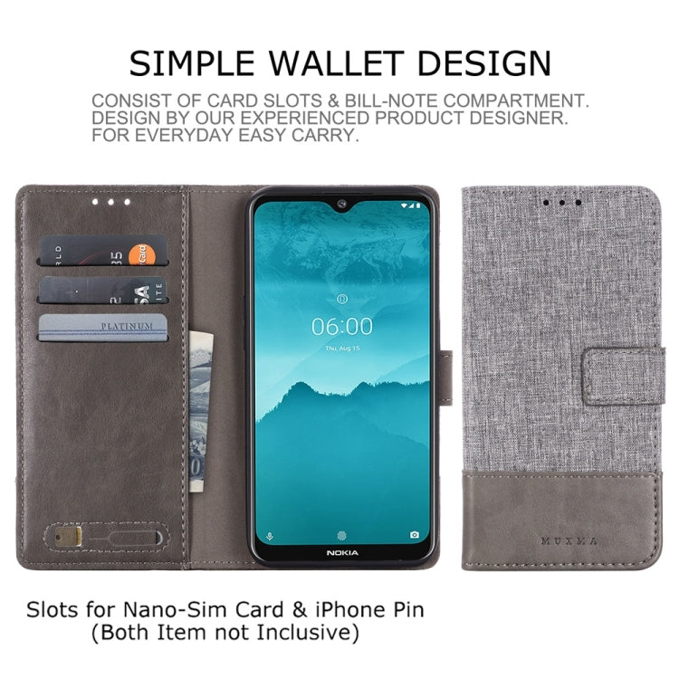 For Nokia 6.2 MUMXA MX102 Horizontal Flip Canvas Stitching Leather Case with Holder & Card Slots & Wallet
