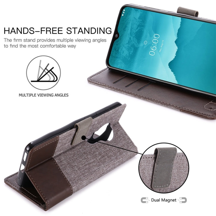 For Nokia 6.2 MUMXA MX102 Horizontal Flip Canvas Stitching Leather Case with Holder & Card Slots & Wallet