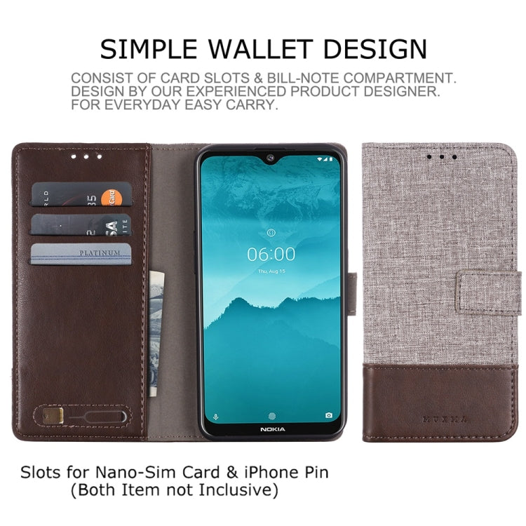 For Nokia 6.2 MUMXA MX102 Horizontal Flip Canvas Stitching Leather Case with Holder & Card Slots & Wallet
