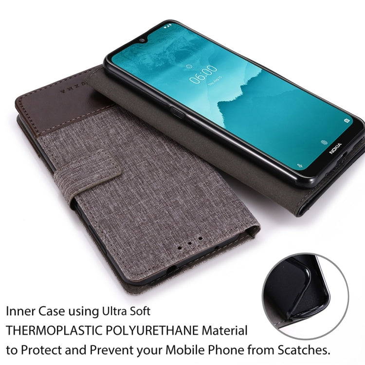 For Nokia 6.2 MUMXA MX102 Horizontal Flip Canvas Stitching Leather Case with Holder & Card Slots & Wallet