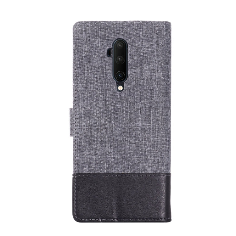 For OnePlus 7T Pro MUMXA MX102 Horizontal Flip Canvas Stitching Leather Case with Holder & Card Slots & Wallet