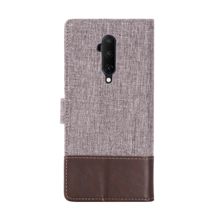 For OnePlus 7T Pro MUMXA MX102 Horizontal Flip Canvas Stitching Leather Case with Holder & Card Slots & Wallet