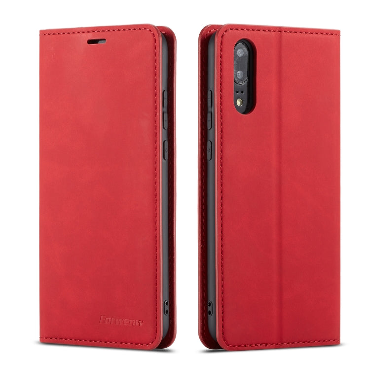 For Huawei P20 Forwenw Dream Series Oil Edge Strong Magnetism Horizontal Flip Leather Case with Holder & Card Slots & Wallet & Photo Frame