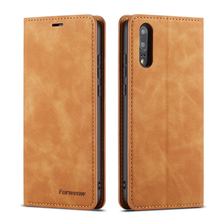 For Huawei P20 Forwenw Dream Series Oil Edge Strong Magnetism Horizontal Flip Leather Case with Holder & Card Slots & Wallet & Photo Frame