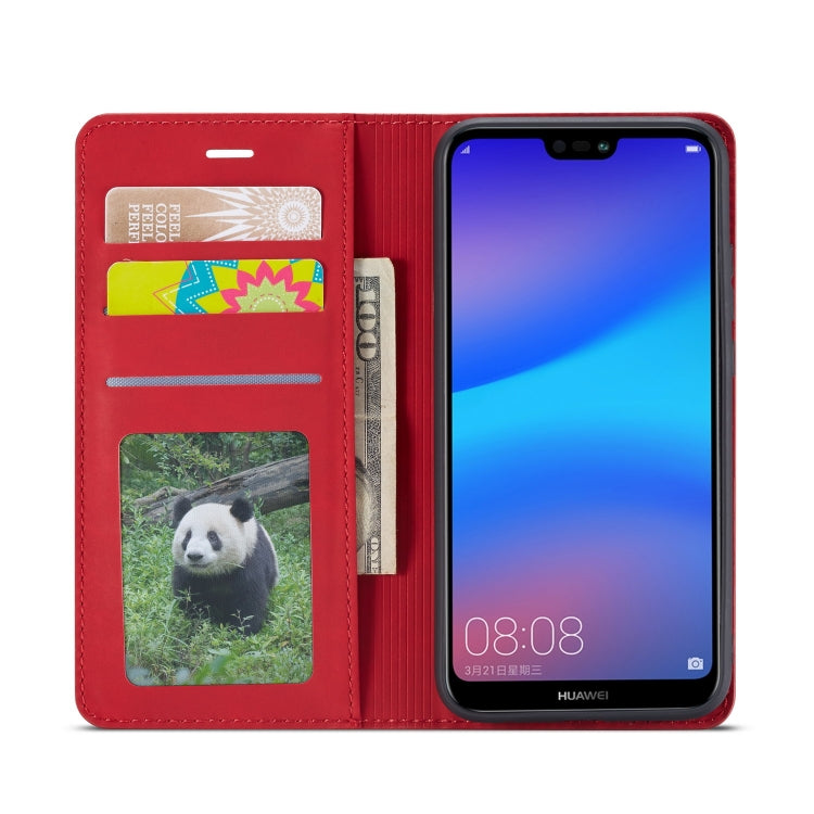 For Huawei P20 Lite Forwenw Dream Series Oil Edge Strong Magnetism Horizontal Flip Leather Case with Holder & Card Slots & Wallet & Photo Frame