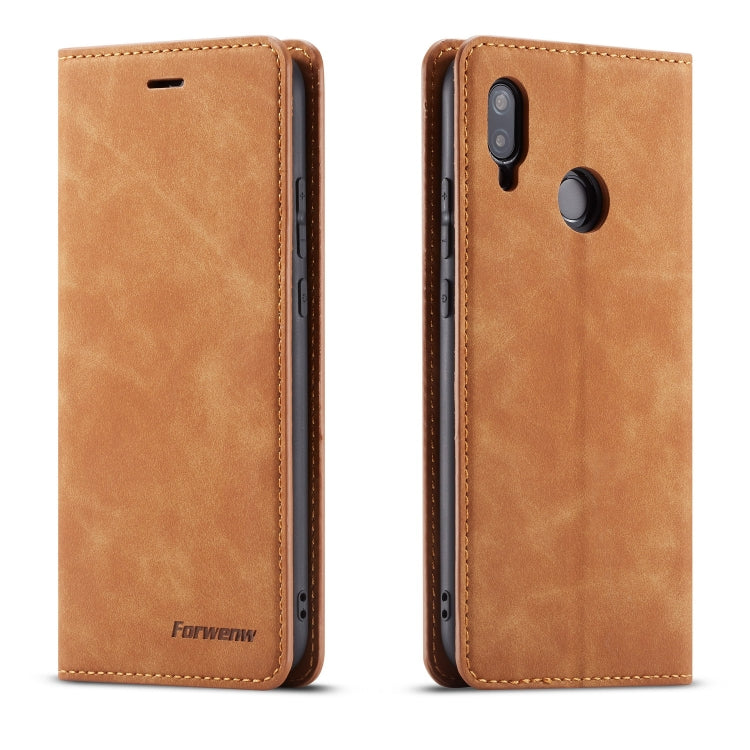 For Huawei P20 Lite Forwenw Dream Series Oil Edge Strong Magnetism Horizontal Flip Leather Case with Holder & Card Slots & Wallet & Photo Frame