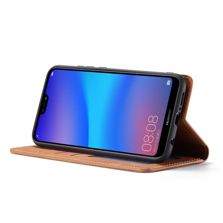 For Huawei P20 Lite Forwenw Dream Series Oil Edge Strong Magnetism Horizontal Flip Leather Case with Holder & Card Slots & Wallet & Photo Frame