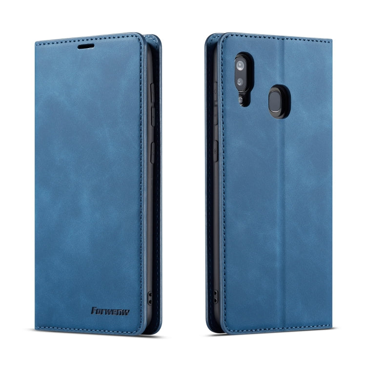 For Galaxy A40 Forwenw Dream Series Oil Edge Strong Magnetism Horizontal Flip Leather Case with Holder & Card Slots & Wallet & Photo Frame