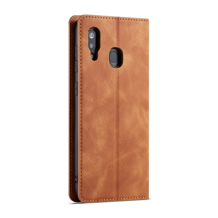 For Galaxy A40 Forwenw Dream Series Oil Edge Strong Magnetism Horizontal Flip Leather Case with Holder & Card Slots & Wallet & Photo Frame