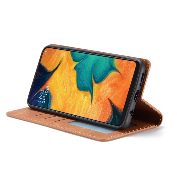 For Galaxy A40 Forwenw Dream Series Oil Edge Strong Magnetism Horizontal Flip Leather Case with Holder & Card Slots & Wallet & Photo Frame