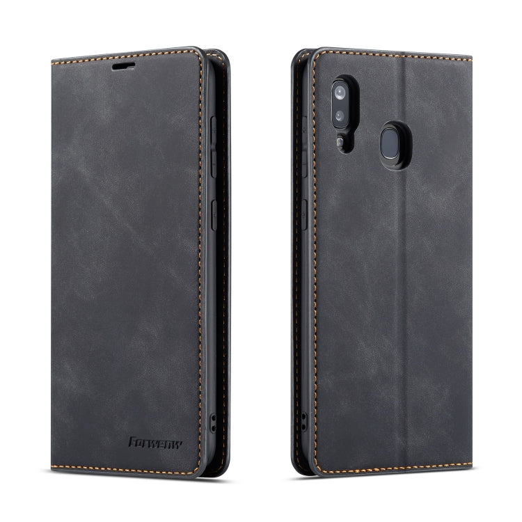 For Galaxy A60 Forwenw Dream Series Oil Edge Strong Magnetism Horizontal Flip Leather Case with Holder & Card Slots & Wallet & Photo Frame
