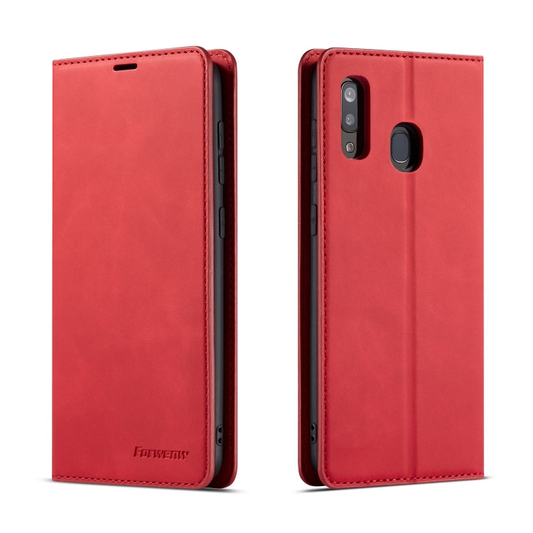 For Galaxy A20e Forwenw Dream Series Oil Edge Strong Magnetism Horizontal Flip Leather Case with Holder & Card Slots & Wallet & Photo Frame