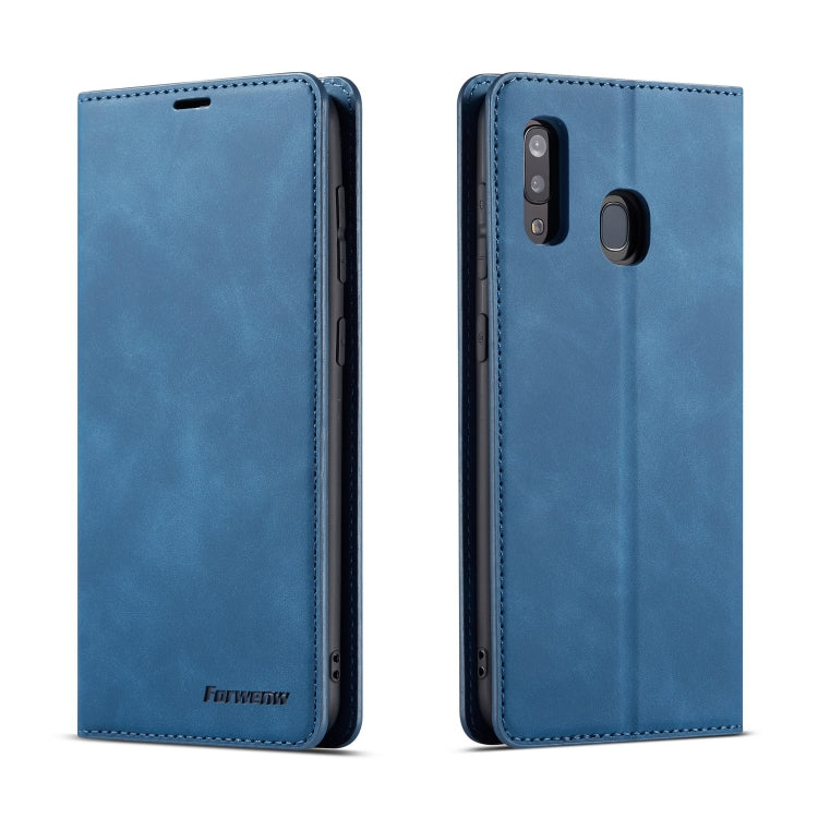 For Galaxy A20e Forwenw Dream Series Oil Edge Strong Magnetism Horizontal Flip Leather Case with Holder & Card Slots & Wallet & Photo Frame