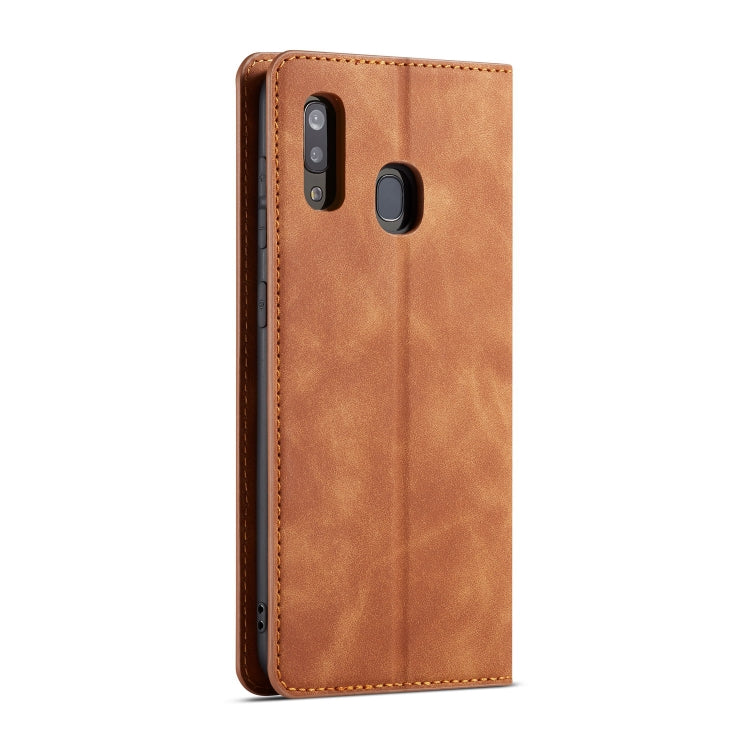 For Galaxy A20e Forwenw Dream Series Oil Edge Strong Magnetism Horizontal Flip Leather Case with Holder & Card Slots & Wallet & Photo Frame