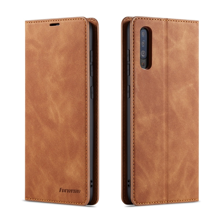 For Galaxy A50 Forwenw Dream Series Oil Edge Strong Magnetism Horizontal Flip Leather Case with Holder & Card Slots & Wallet & Photo Frame