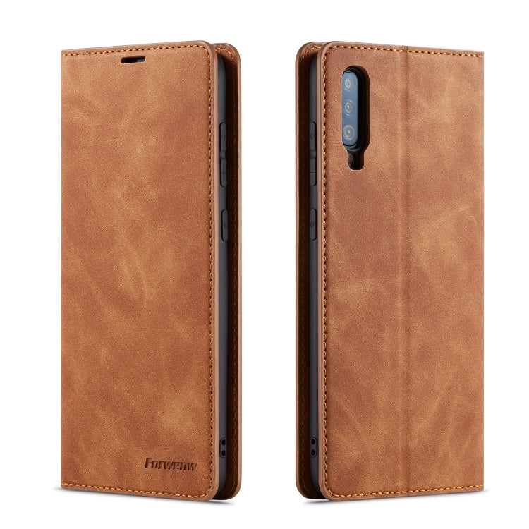 For Galaxy A70 Forwenw Dream Series Oil Edge Strong Magnetism Horizontal Flip Leather Case with Holder & Card Slots & Wallet & Photo Frame