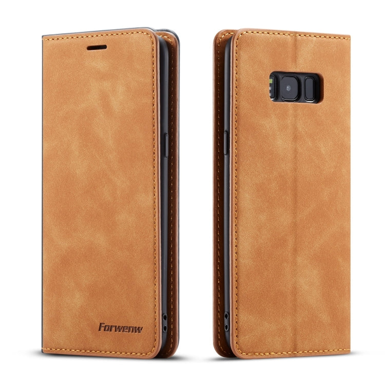 For Galaxy S8 Forwenw Dream Series Oil Edge Strong Magnetism Horizontal Flip Leather Case with Holder & Card Slots & Wallet & Photo Frame