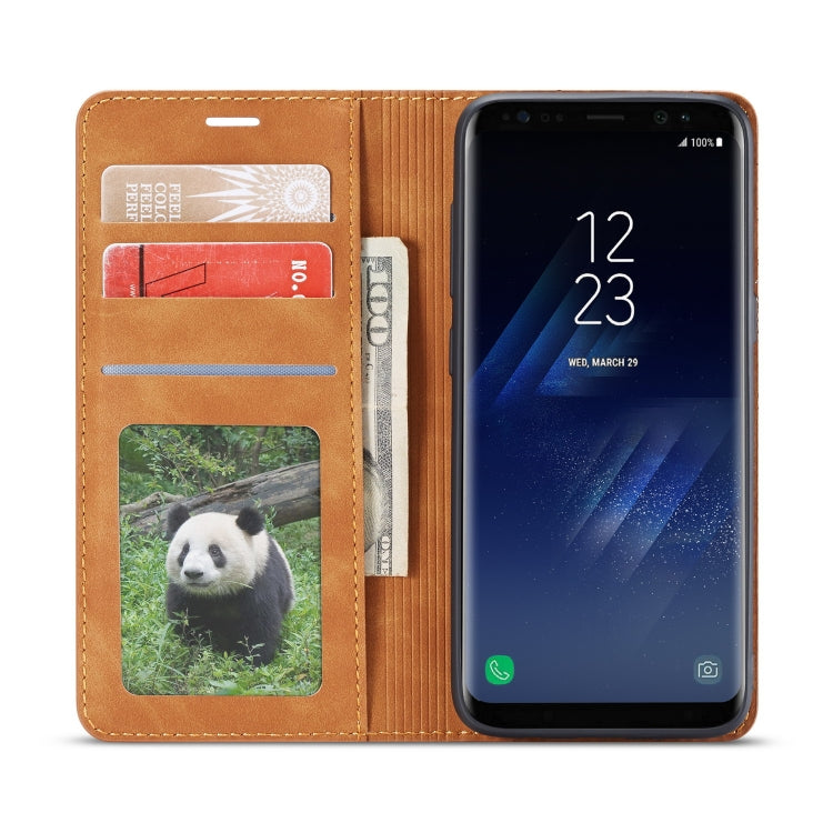 For Galaxy S8 Forwenw Dream Series Oil Edge Strong Magnetism Horizontal Flip Leather Case with Holder & Card Slots & Wallet & Photo Frame