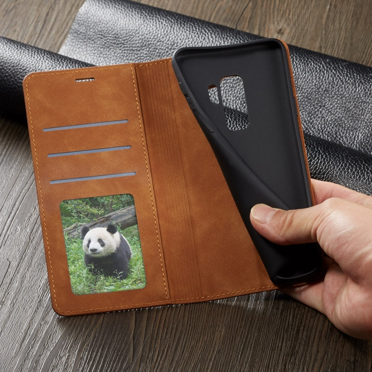 For Galaxy S9+ Forwenw Dream Series Oil Edge Strong Magnetism Horizontal Flip Leather Case with Holder & Card Slots & Wallet & Photo Frame