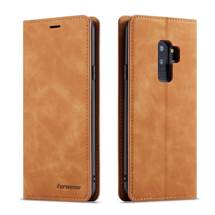 For Galaxy S9+ Forwenw Dream Series Oil Edge Strong Magnetism Horizontal Flip Leather Case with Holder & Card Slots & Wallet & Photo Frame