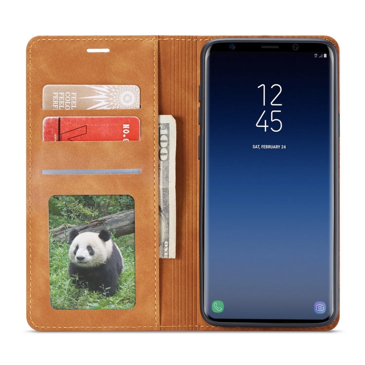 For Galaxy S9+ Forwenw Dream Series Oil Edge Strong Magnetism Horizontal Flip Leather Case with Holder & Card Slots & Wallet & Photo Frame